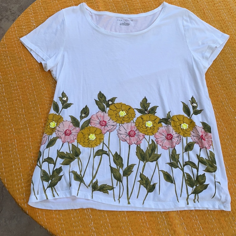Ann Taylor embellished tee